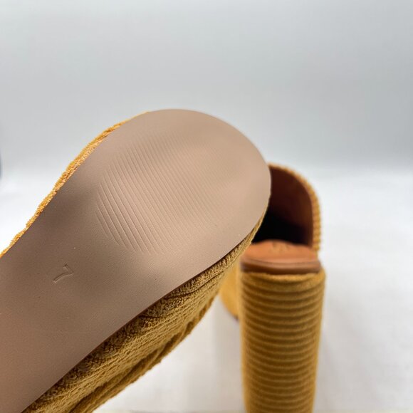 Pazzion Goldenrod Platform Round Toe Mules Clogs Slip On Chunky Heel Slipper - Picture 5 of 7